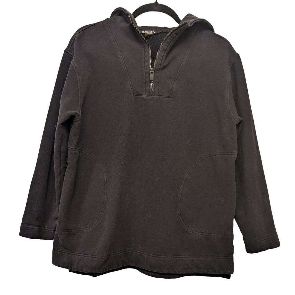 Athleta Retroplush Tunic Quarter Zip Plush Hoodie Sweatshirt Small Athleisure